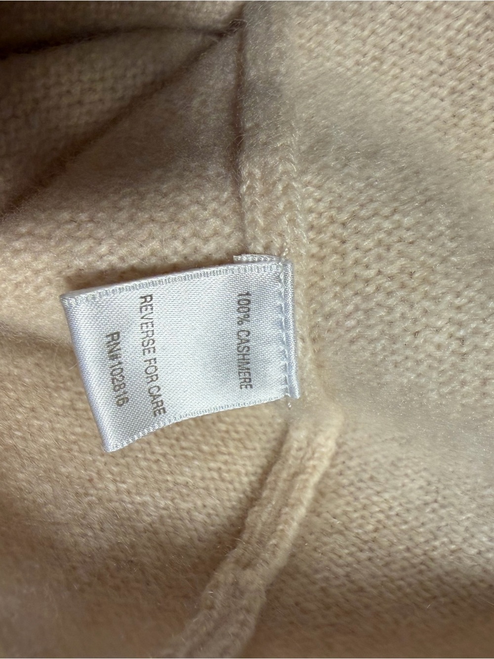 Garnet Hill Womens light peach Cashmere Shell Stitch Sweater sleeves 3/4 Sz M - Picture 5 of 7